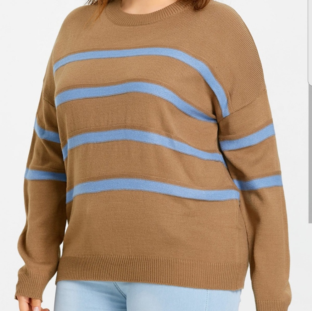 🆕Drop Shoulder Stripe Sweater